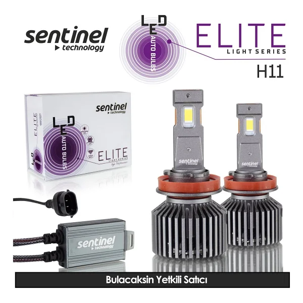Sentinel Elite H11 LED Xenon Ampulu 65w 12v 12000 Lumen 6500 Kelvin Beyaz Isik - Görsel 2