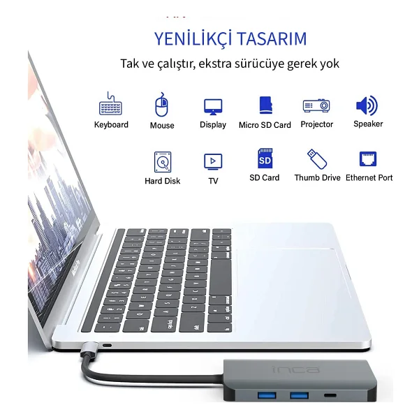 Inca Itpc-10tx Laptop Docking Station - Görsel 10