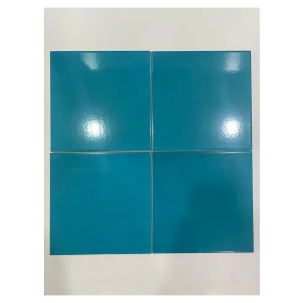 Armada Çini 20x20 Cm Ac 24 Turkuaz Desen Kütahya Çini Seramik Karo - Görsel 4
