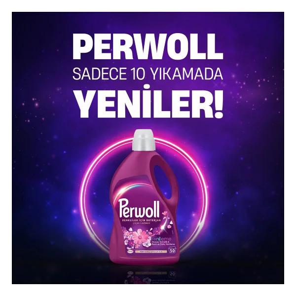 Perwoll Yenileme Çiçek Cazibesi Renkliler İçin Sıvı Deterjan 50 Yıkama 2.75 Lt - Görsel 3