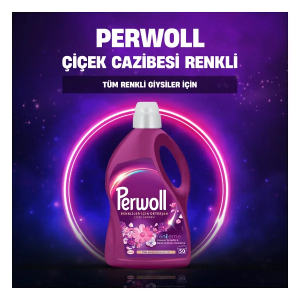 Perwoll Yenileme Çiçek Cazibesi Renkliler İçin Sıvı Deterjan 50 Yıkama 2.75 Lt - Görsel 5