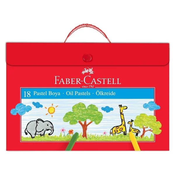 Faber-Castell Plastik Çantalı 18'li Pastel Boya - Görsel 8