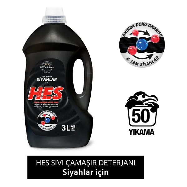 Hes Siyahlar İçin Sıvı Deterjan 3 Lt - Görsel 2