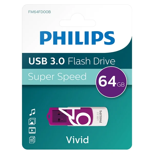 Philips Vivid 3.0 64GB USB Flash Bellek - Görsel 4