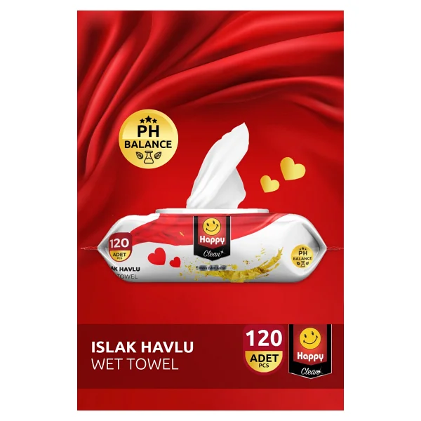 Happy Clean 120 Yaprak 12'li Paket Islak Mendil - Görsel 2