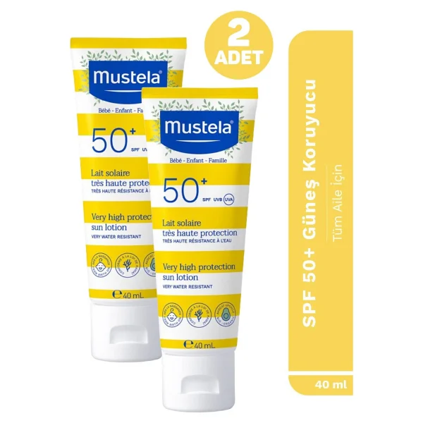 Mustela Çok Yüksek Koruma 40 ml 2 Adet 50 Faktör Güneş Losyonu - Görsel 7