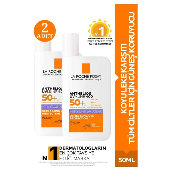 La Roche-Posay Anthelios Uvmune Anti Dark Spots Fluid 50 Ml 2 Adet 50 Faktör Güneş Kremi - Görsel 9