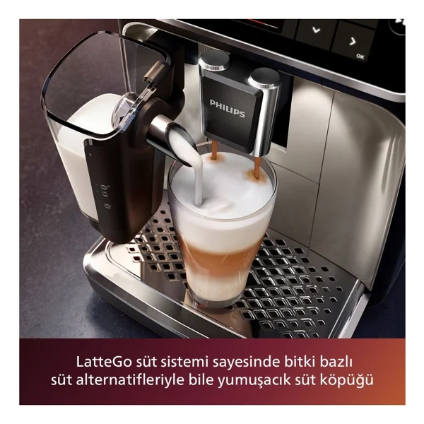 Philips 5500 Serisi 20 Lezzetli Kahve Yapabilen Lattego Tam Otomatik Espresso Makinesi - Siyah - Görsel 2