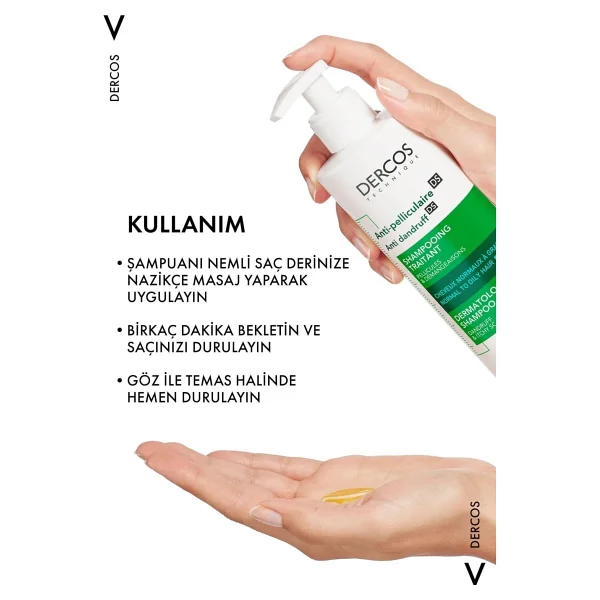 Vichy Dercos Anti-Dandruff Normal Ve Yağlı Saçlar İçin 390 Ml 2 Adet Kepek Şampuanı - Görsel 9