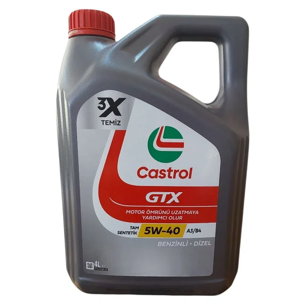 Castrol GTX 5w-40 A3/B4 4 Lt Motor Yağı - Görsel 2