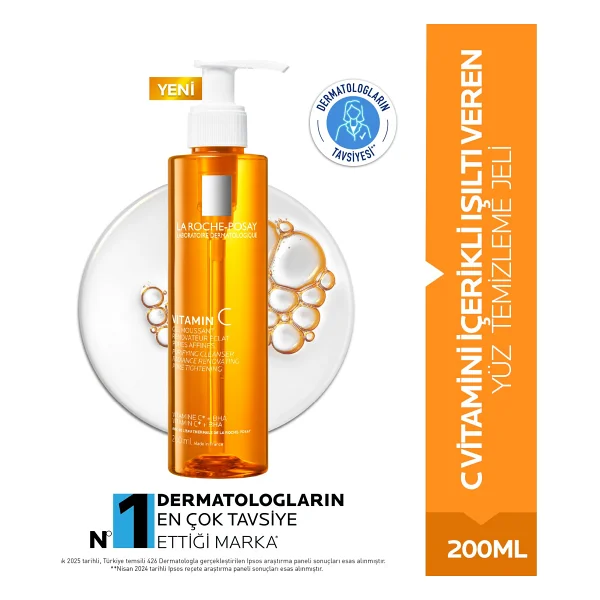 La Roche-Posay Vitamin C Işıltı Veren 200 Ml Yüz Temizleme Jeli - Görsel 9