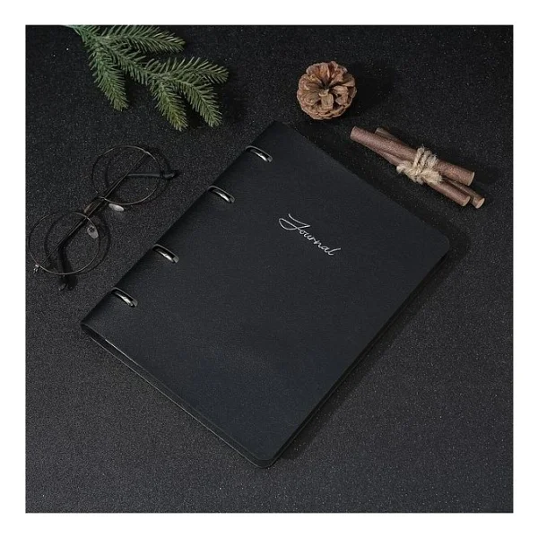 Victoria's Journals Ringo Vegan Deri Mekanizmalı Içi Değişebilen Defter A5 192 Sayfa 100 Gr Çizgili Siyah - Görsel 3