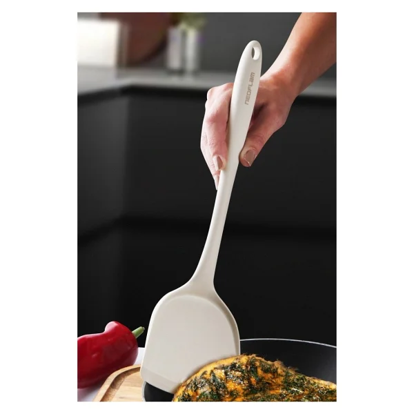 Neoflam Silikon Geniş Spatula Bej - Görsel 2