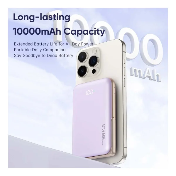 Rock P30 10000 mAh Hızlı Şarj Magsafe Powerbank - Görsel 3