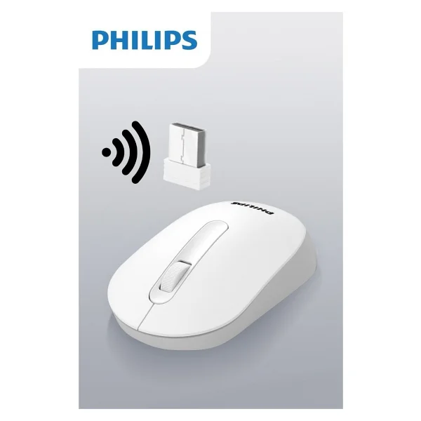 Philips M402 Spk7402 Beyaz Optik Kablosuz Mouse - Görsel 3