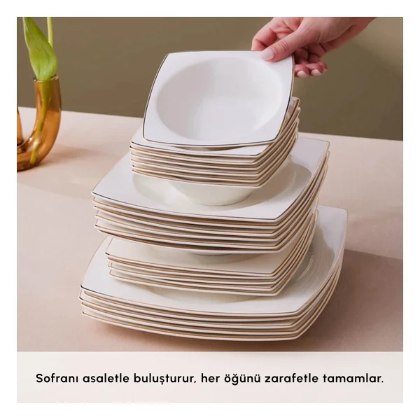 Karaca Cosima 26 Parça 6 Kişilik Porselen Kahvaltı Servis Takımı - Görsel 7