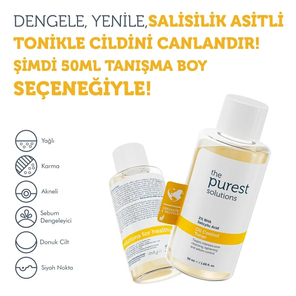 The Purest Solutions Siyah Nokta Karşıtı Salisilik Asit Tonik Cilt Bakım Seti: 200 Ml + 50 Ml Tanışma Boy - Görsel 3