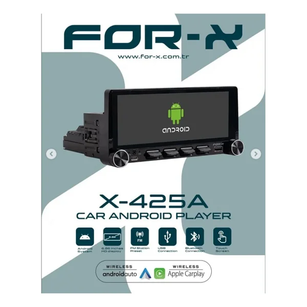 For-X X-425A 6.86" Ekranlı Oto Teyp 2/32 Android - Görsel 5