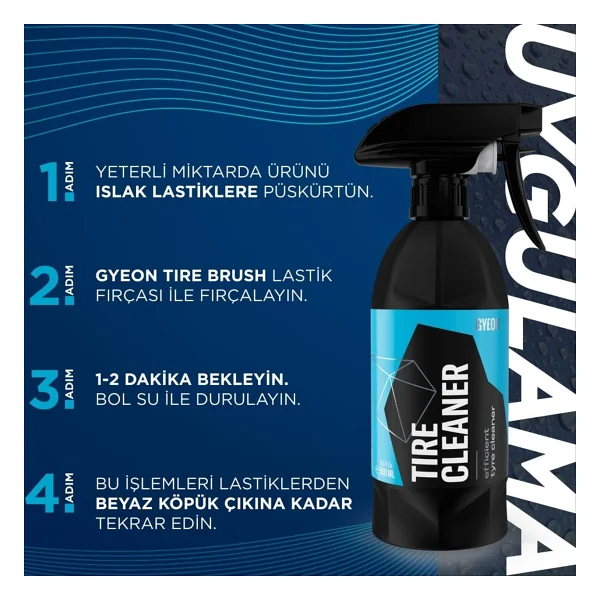 Gyeon Q2m Tirecleaner Araç Lastik Kauçuk Temizleyici - 500 Ml - Güçlü Oto Teker Temizleyici - Görsel 3