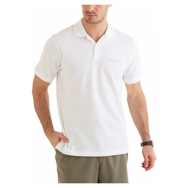 Columbia Cascade Range Solid Iı Cs0214-100 Beyaz Kısa Kollu Polo Yaka Erkek Tişört - Görsel 3