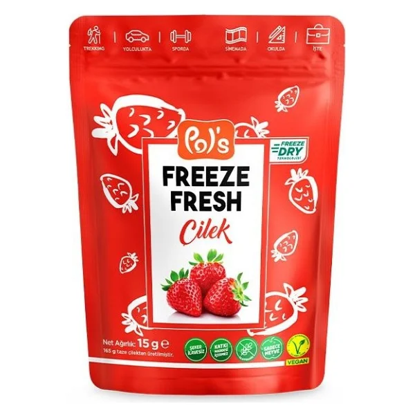 Pol's Freeze Fresh Kurutulmuş Çilek 15 Gr - Görsel 5