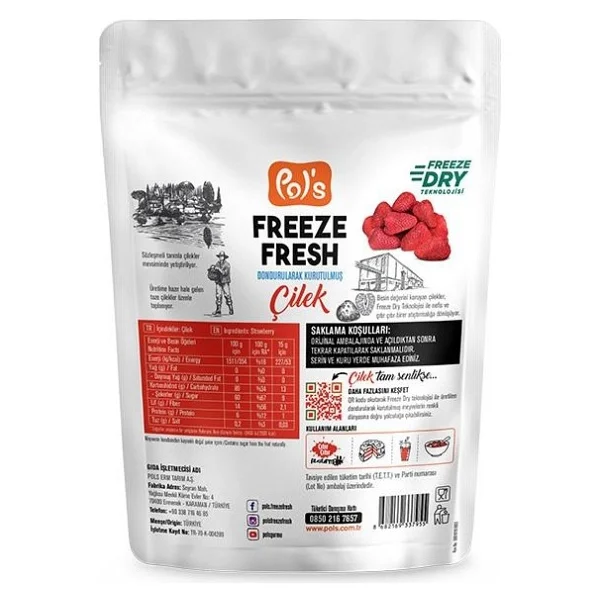 Pol's Freeze Fresh Kurutulmuş Çilek 15 Gr - Görsel 6