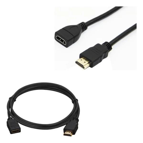 Hdmı Kablo Erkek-dişi 30 Cm Uzatma Mini Hd Recevier İçin