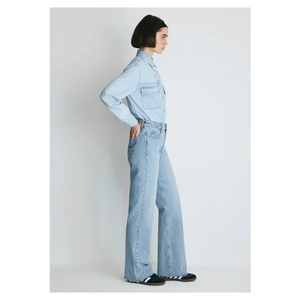 Mavi Victoria Real Blue 101072-34111 Açık Mavi Kadın Wide Leg Kot Pantolon - Görsel 6