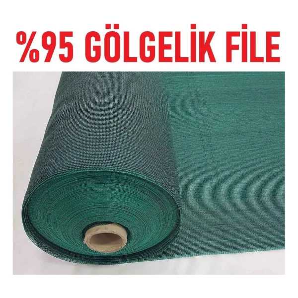 Yeşil Gölgelik File 150x500 Cm Bahçe Çit Ve Meyve Ağacı Koruma Örtüsü - Seçenek 1 - Ahşap - Görsel 4