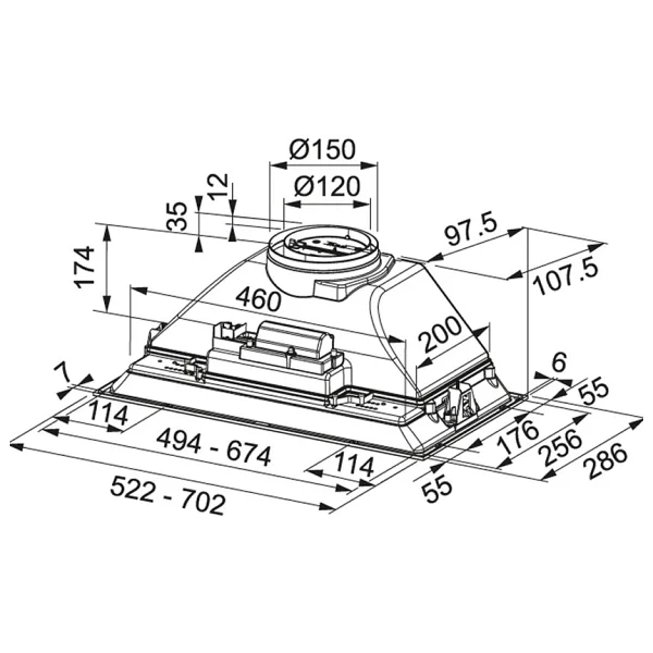 Franke Box Fbı 525 Gr 500 Ankastre Aspiratör - Görsel 3