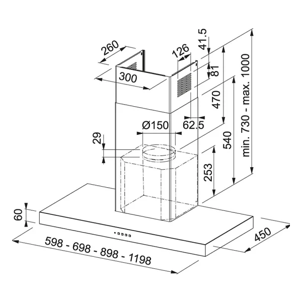 Franke Format Eg6 90 XS Inox Duvar Tipi Davlumbaz - Görsel 4