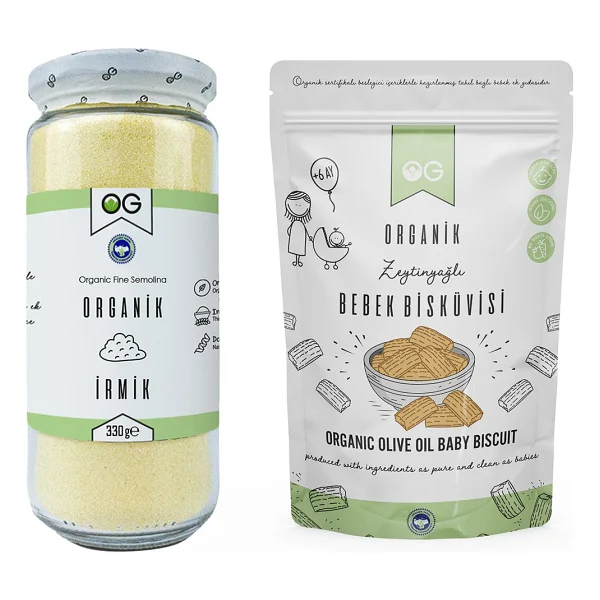 Og Natural Organik İrmik Ve Organik Bebek Bisküvi Seti - Görsel 5