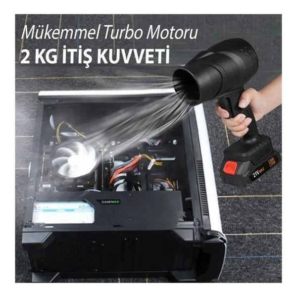 Mini Jet Turbo Hava Üfleyici Fan Araba ,Cam ,Balkon Su Lekelerini Yağmur Suları Kurulama Fanı - Görsel 4