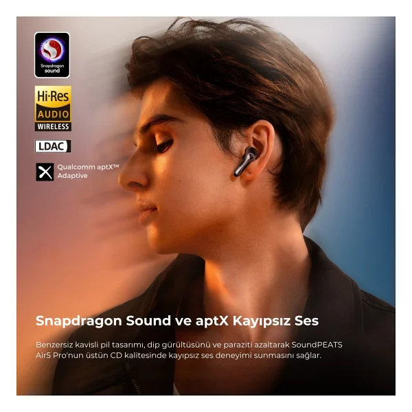 Soundpeats Air5 Pro TWS Kulak İçi Bluetooth Kulaklık - Görsel 2
