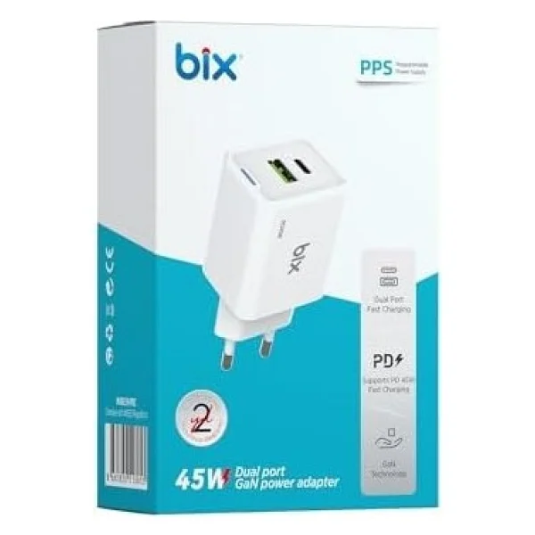Bix Bx2p46g 45 W Hızlı Şarj Adaptörü - Görsel 2