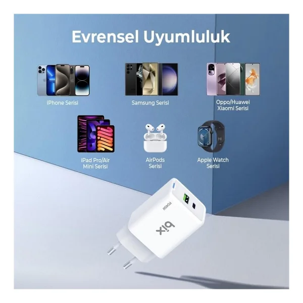 Bix Bx2p46g 45 W Hızlı Şarj Adaptörü - Görsel 3