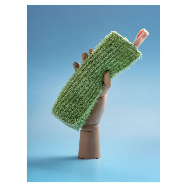 Let'scrub Süper Esnek Yeşil Banyo Lifi Tüm Cilt Tiplerine Uygun Duş Lifi Unisex 20x30 Cm - Görsel 3