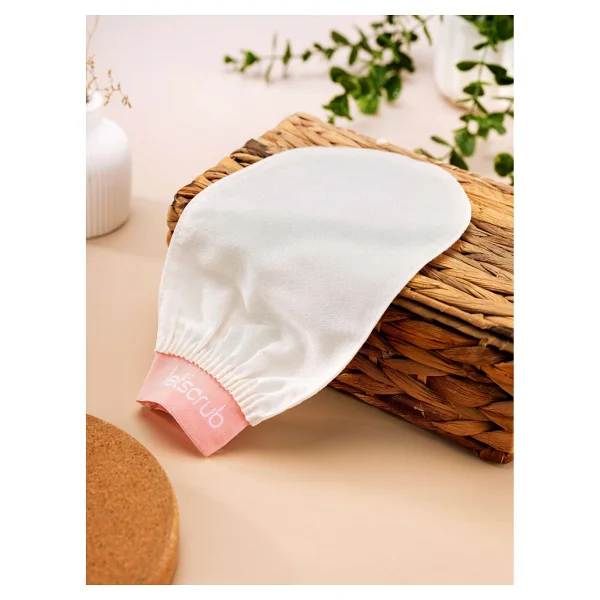 Let'scrub 1 Adet Ekru Banyo Duş Kesesi Peeling Eldiveni %100 Floş Ipek Normal Ciltler Için - Görsel 5