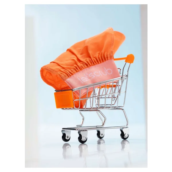 Let'scrub Yavruağzı Lastikli Banyo Duş Kesesi Peeling Eldiveni %100 Floş Ipek Hassas Ciltler Için - Görsel 5