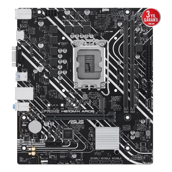 Asus Prime H610m-K Argb Intel Lga1700 DDR5 Micro Atx Anakart - Görsel 2