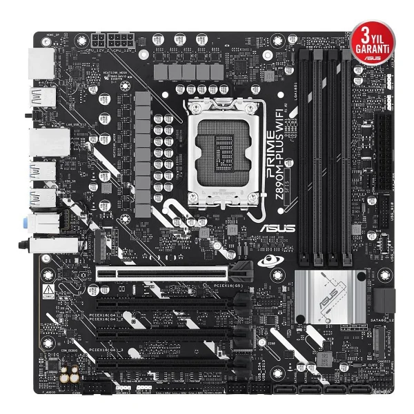 Asus Prime Z890m-Plus Wi-Fi Intel Lga1851 DDR5 Micro Atx Anakart - Görsel 3