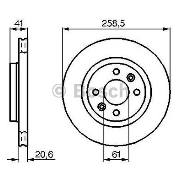 Bosch 0986478124 Fren Diski Ön Clıo Iı Clıo Symbol Kangoo Megane I Twıngo / Logan - Görsel 2