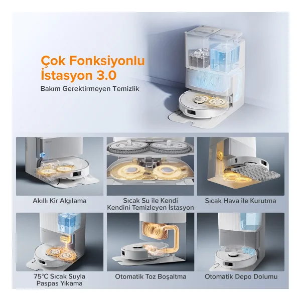 Roborock Qrevo Edge 5v1 Çöp İstasyonlu Akıllı Robot Süpürge - Görsel 4