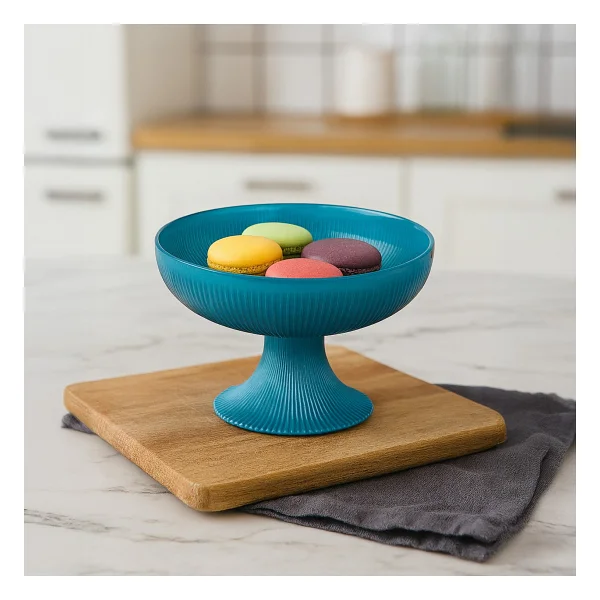 Evidea Kitchen Resital Tas Ayaklı Kase - Renkli - 21 Cm - Montajsız - Görsel 8