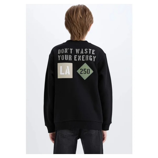 Defacto Erkek Çocuk Bisiklet Yaka Sırt Baskılı Sweatshirt D3035a824wn - Görsel 6