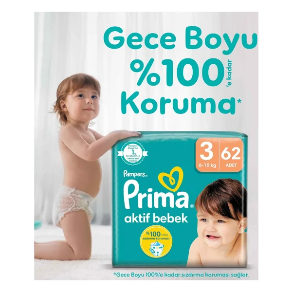 Prima Aktif 7 Numara Xx Large 34'lü Bebek Bezi - Görsel 10