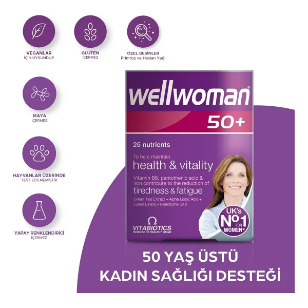 Vitabiotics Wellwoman 50+ 30 Tablet - Görsel 5