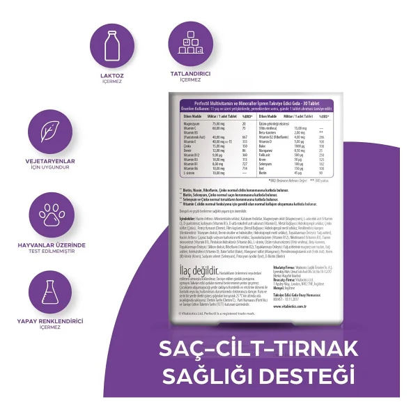 Vitabiotics Perfectil 30 Tablet - Görsel 2