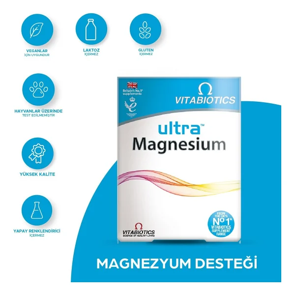 Vitabiotics Ultra Magnesium 60 Tablet - Görsel 8
