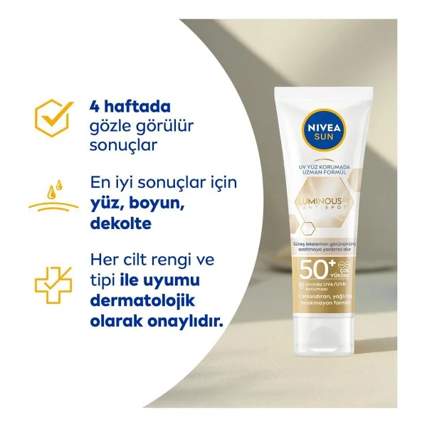 Nivea Luminous630 Güneş Koruyucu Yüz Kremi 40ml, Leke Karşıtı Cilt Bakım Serumu 30ml, Seyahat Seti Hediye - Görsel 9